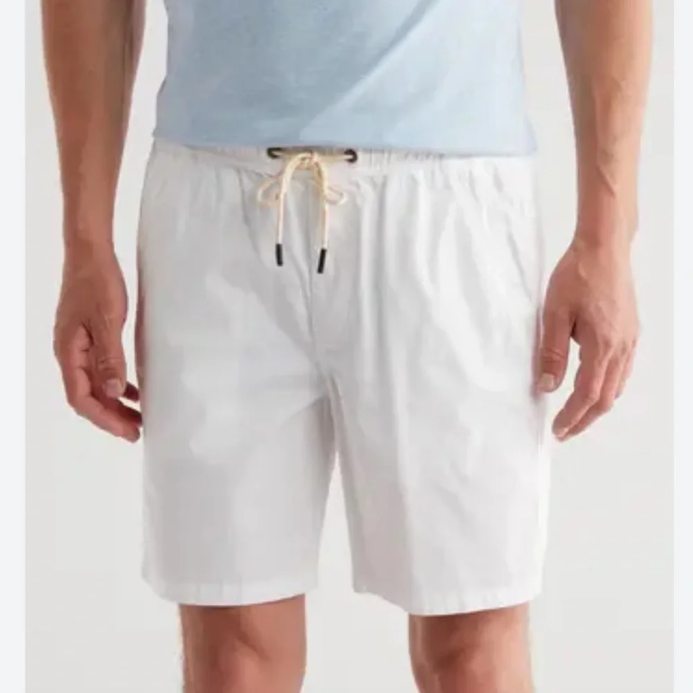 Union flat front elasticized waist white shorts size  small